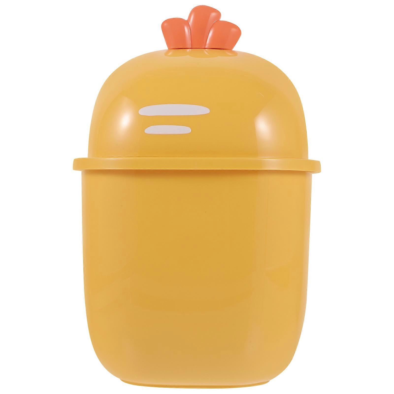 Office Desk Trash Can Small Plastic Trash Can For Adults Garbage Storage 9.4X6.1X5.5in 1Set