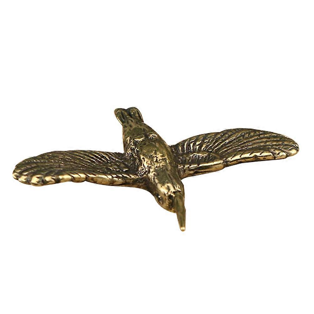 Figurines de colibri décoratives en cuivre doré, statue d'oiseau pour la décoration intérieure avec présentation polyvalente