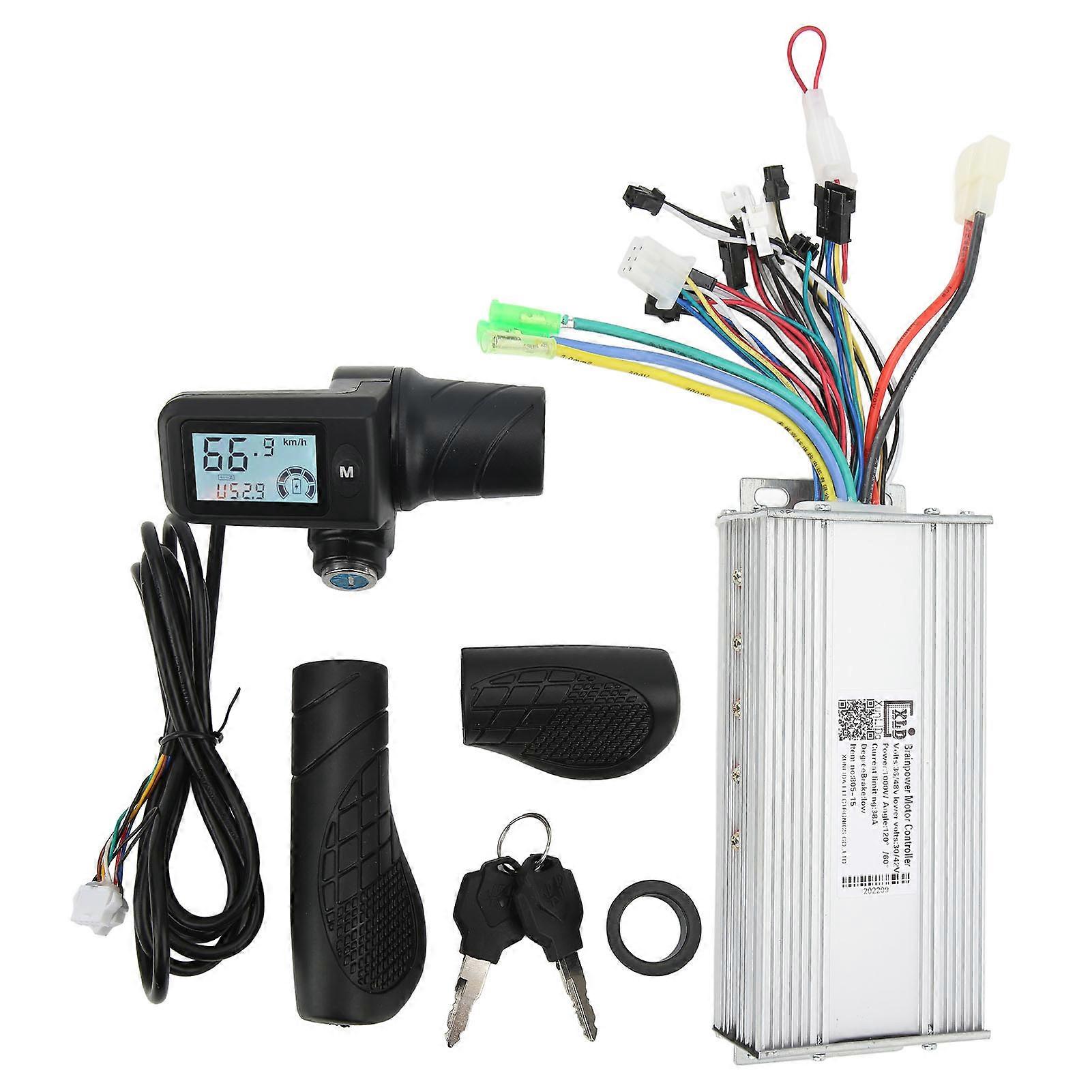 Moteur de vélo électrique 36 V 48 V 1 000 W, contrôleur sans is, écran LCD 805, poignée d'accélérateur divisée pour guidon de 22,5 mm