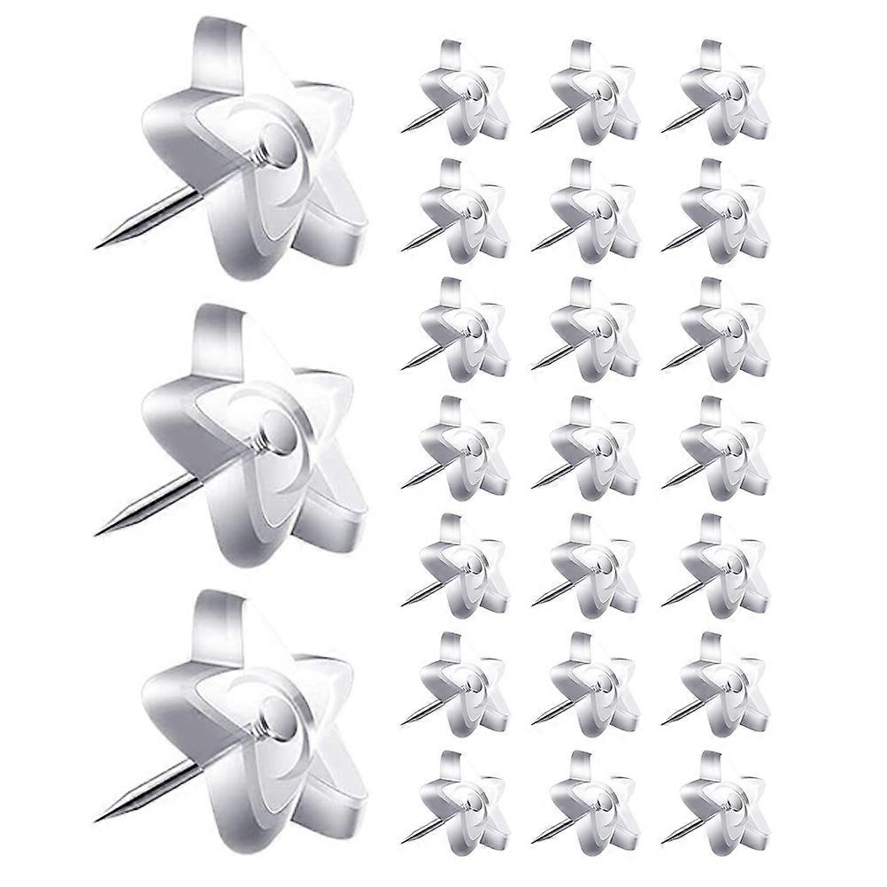 Flat Head Pins Star Shape Push Pins Wall Decor Home Office Use 1.56X1.39X1.39CM 50Pcs