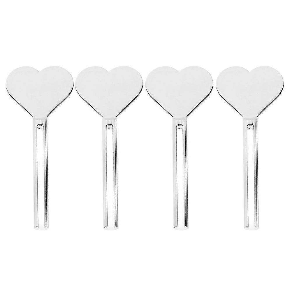 Metal Toothpaste Squeezer Zinc Alloy Heart-Shaped Short Design Home Use 4Pcs