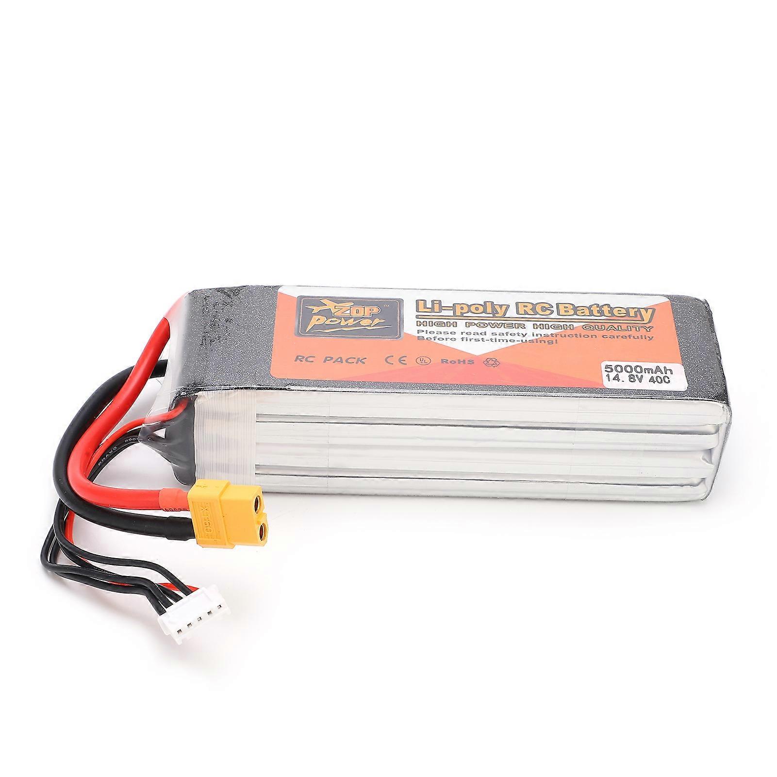 14.8V 5000mAh 40C 4S XT60 LiPo Battery for FPV Racing Drone RC Quadcopter Accessories