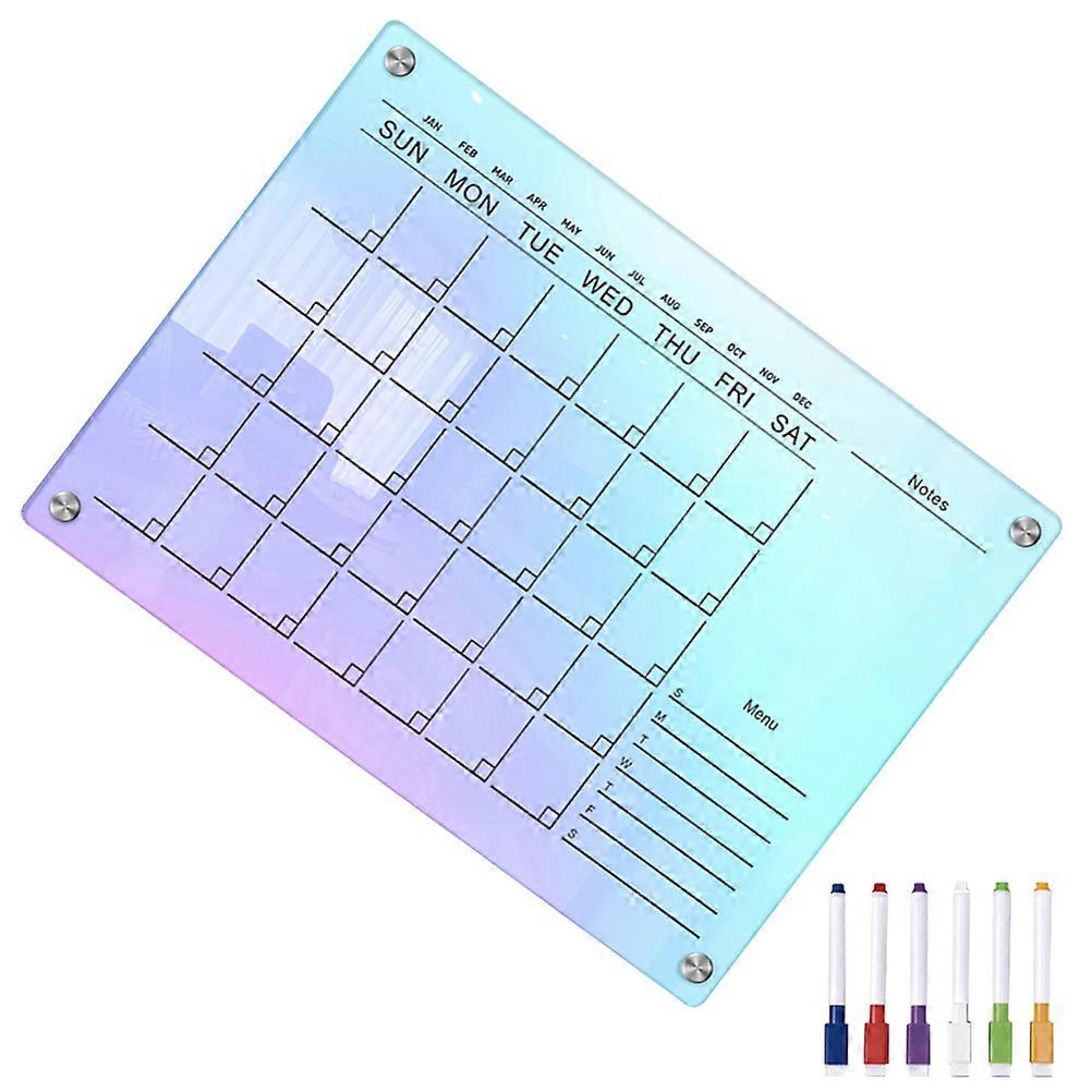 Memo Board Acrylic To Do List Memo Board Teachers Furniture Decoration Reusable Rectangular Desktop Design 11.7X8.3X0.6in 1 Set