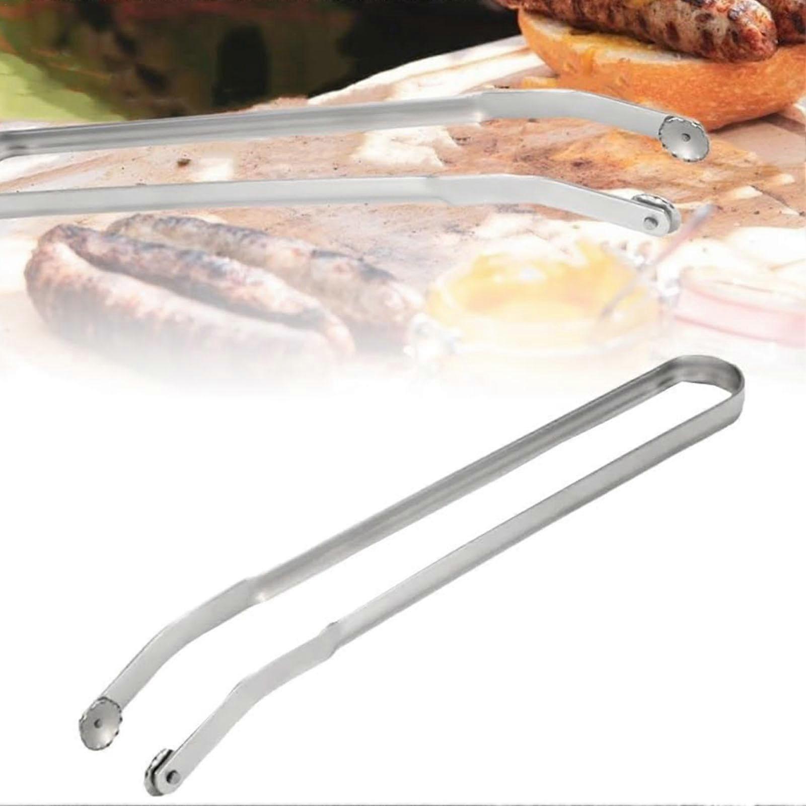 BBQ Sausage Turning Tongs, Stainless Steel, Long-Handle Grill Tongs for Easy Sausage Turning, Safe Handling