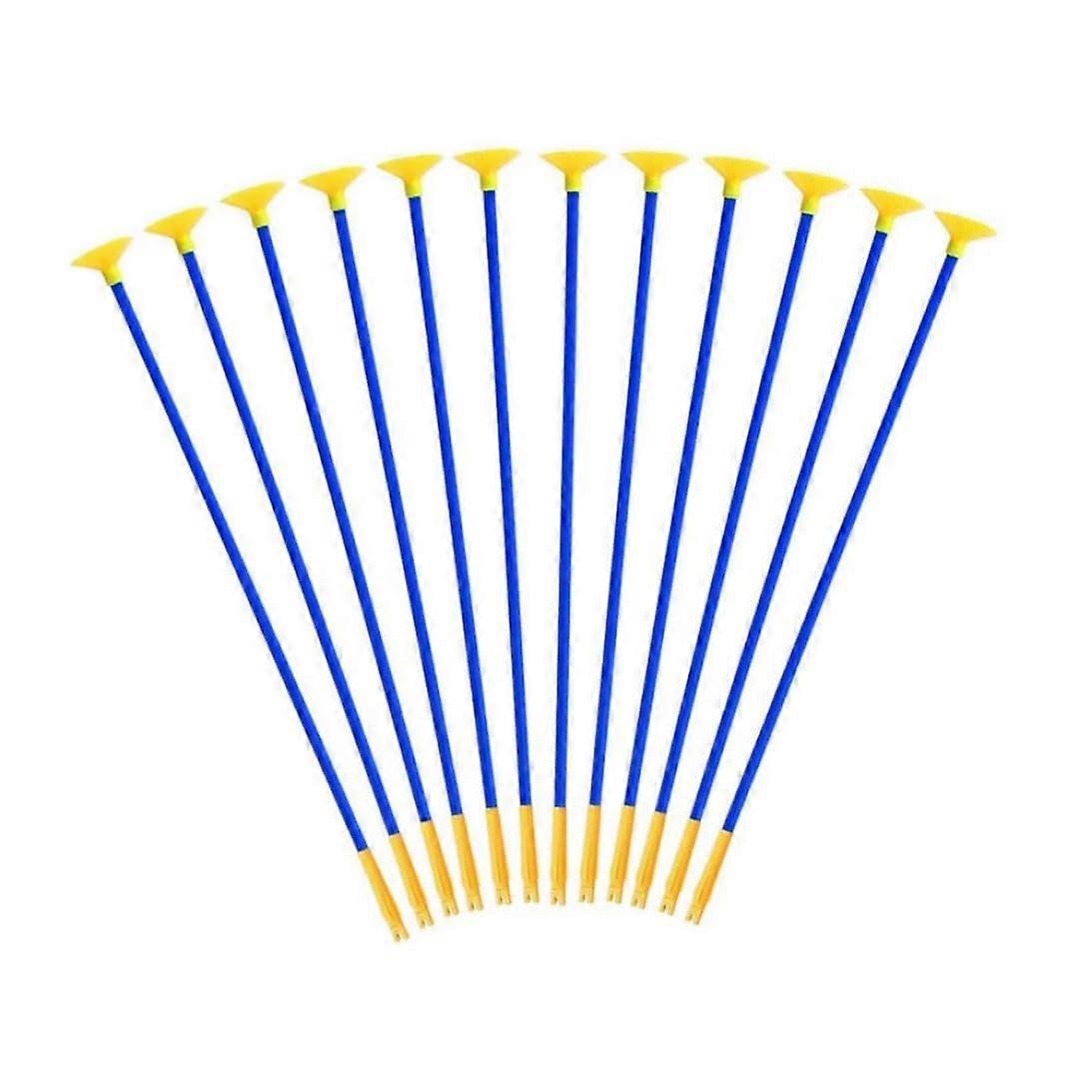 Kids Archery Set 12-Piece Suction Cup Arrows, Safe Plastic Arrows for Outdoor Target Practice, Compatible with Toy Bows