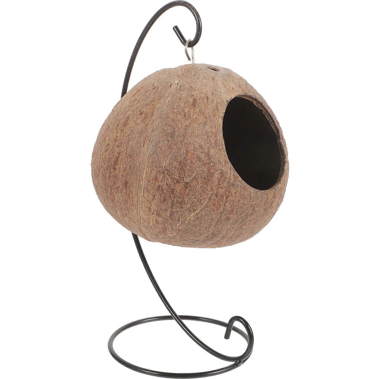 1 Set of Bird Nest Breeding Nest Parrot Birdcage Coconuts Shell Bird House Warm Keeping Bird Nest