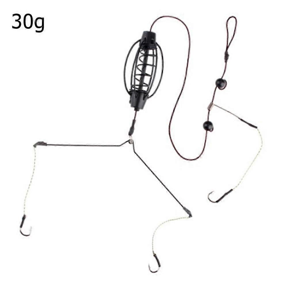 Carp Fishing Feeder Fishing Baits Cages Hook Rig Set Inline Method Feeder Tackle