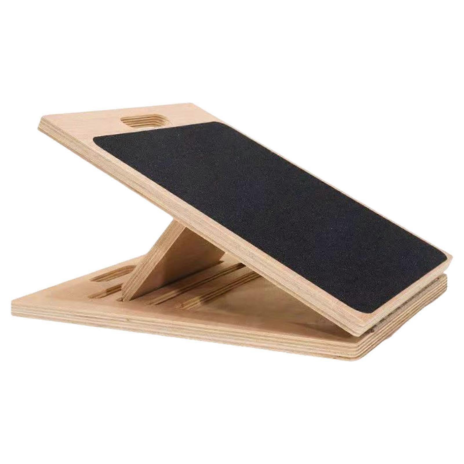 Portable Adjustable Wooden Leg Muscle Stretch Board for Heel, Ankle, Foot and Achilles Stretching Exercises