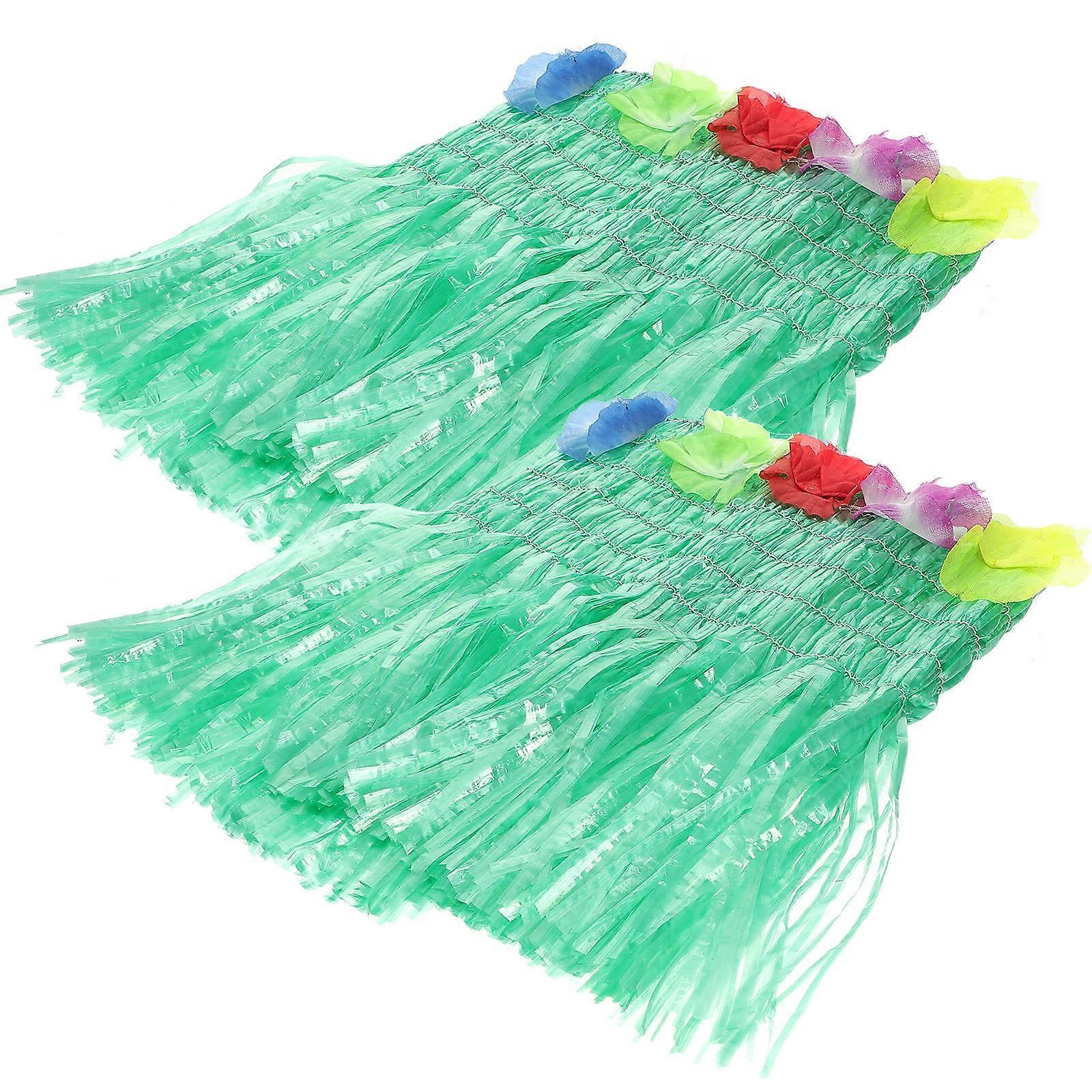 Beach Party Props Costume Classic Design Green Plastic For Island Themed Events 2Pcs