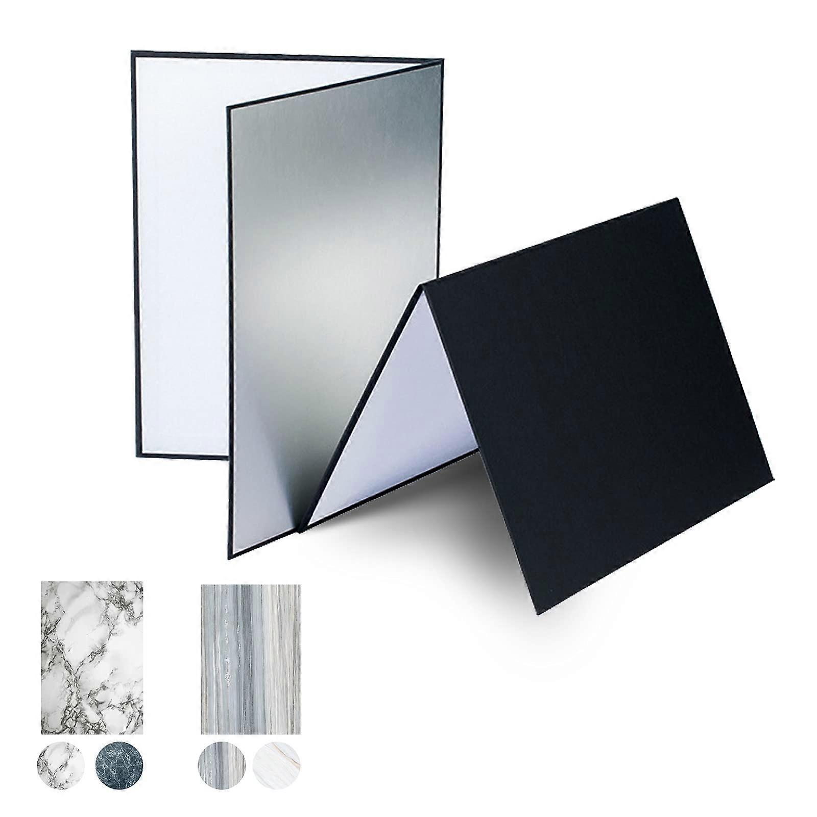 A3 photo reflector x2, 3-in-1 portable foldable reflector, with 2x photo backdrop paper