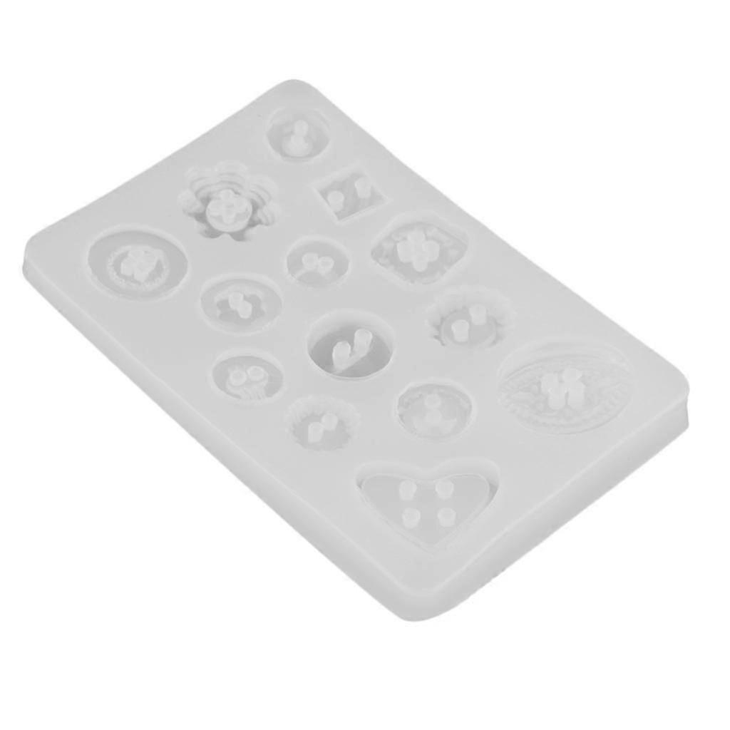 Crystal Epoxy Silicone Resin Casting Button Molds for Fondant DIY Craft Tool