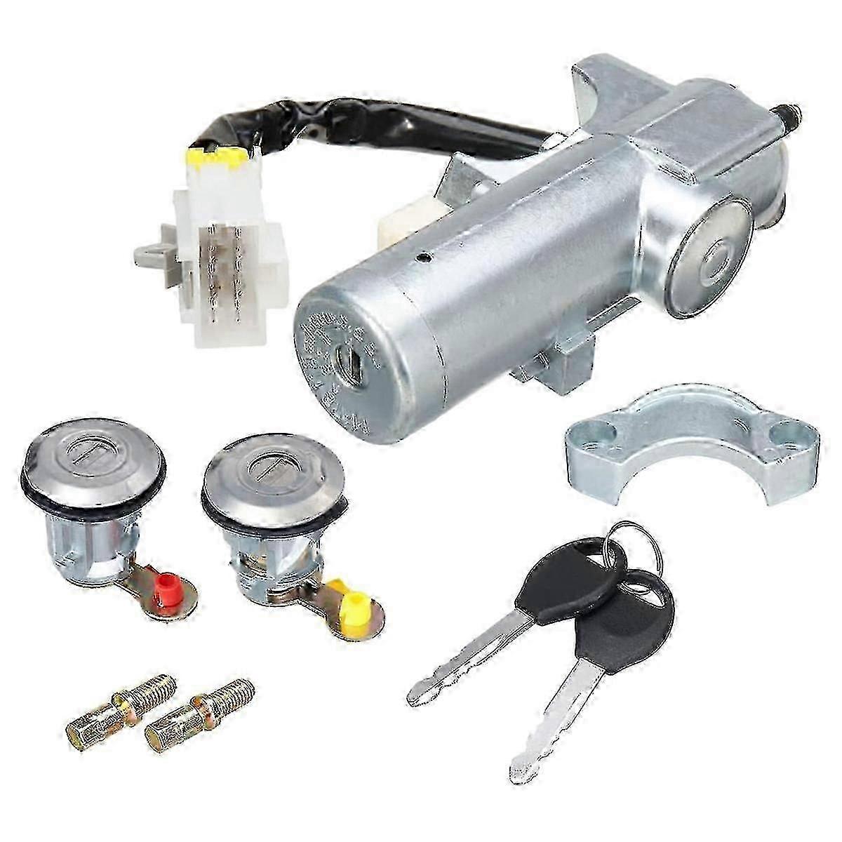 Ignition Switch Door Lock Set with 2 Keys for Certain Brand Navara D22 1997-2006