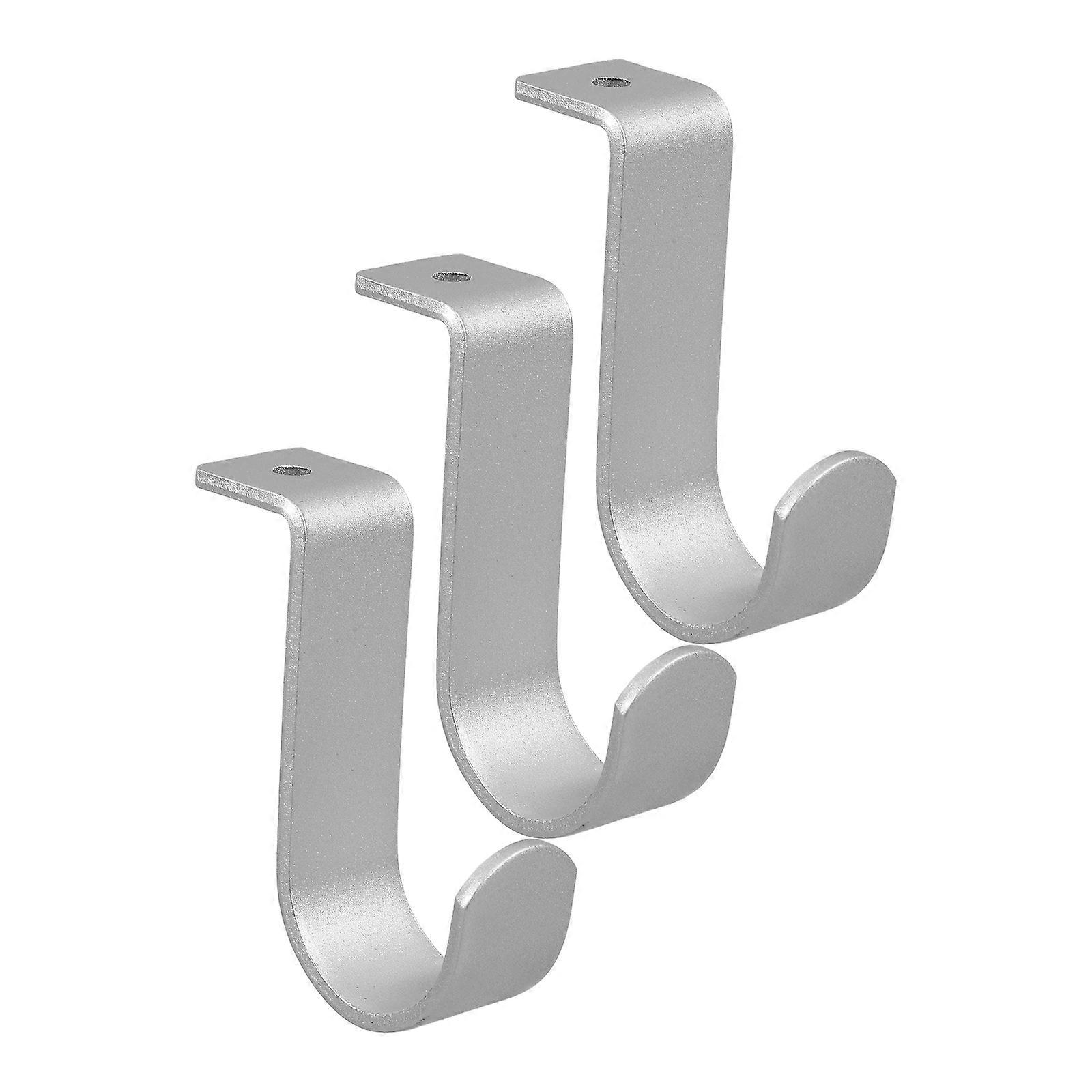 3pcs Heavy Duty Adjustable Curtain Rod Brackets, Holders for Easy Installation, Support Brackets for Stable Home Curtain Support