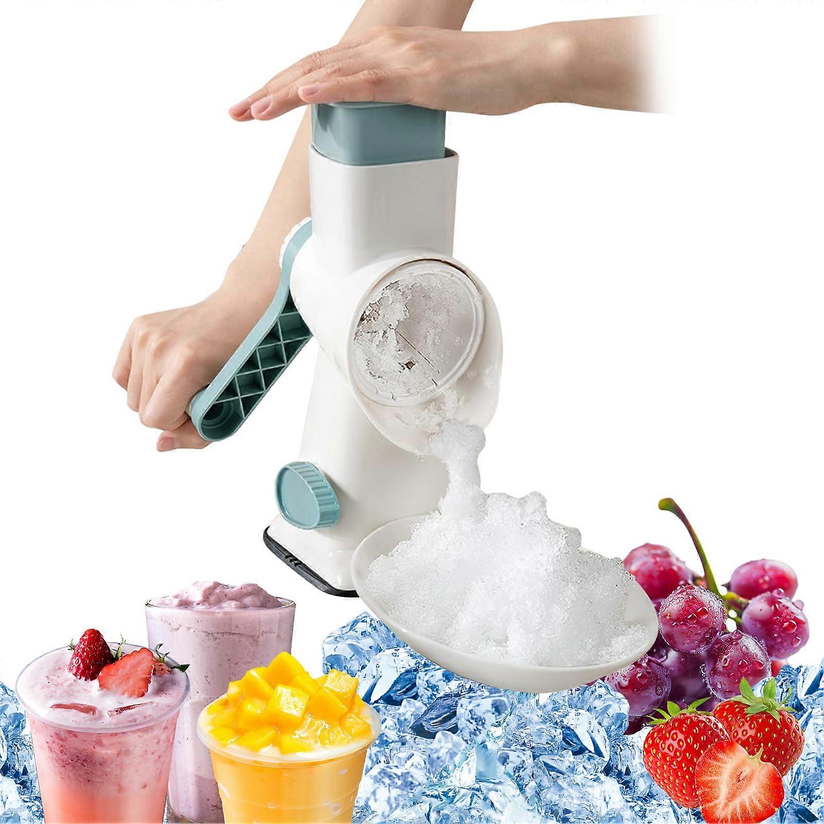 Manual Ice Crusher, Ice Shaver and Snow Cone Machine, Ice Crusher and Shaved Ice Maker, Small Ice Crusher for Home Kitchen