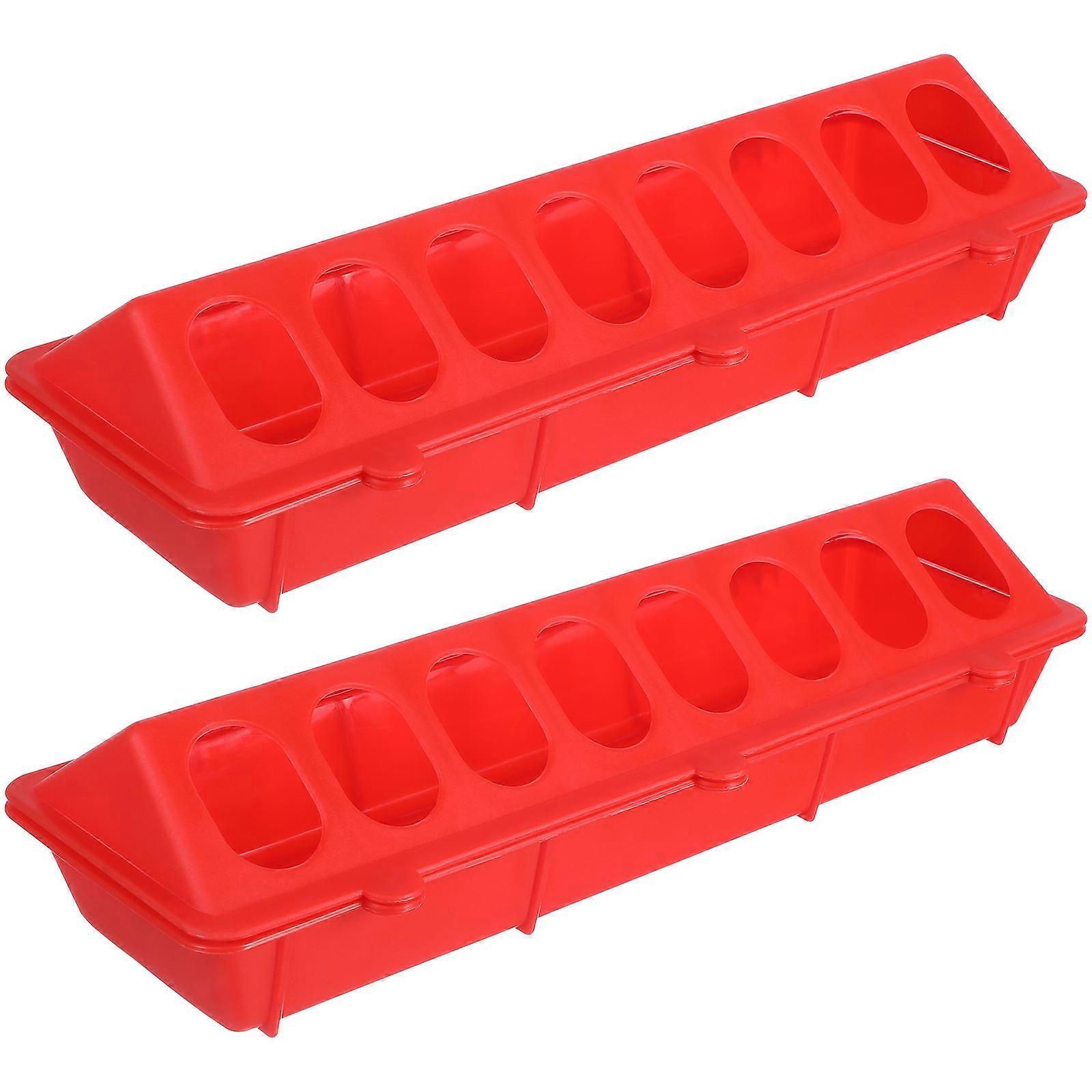 Taubenkäfig Feeder Taubenkäfig Futtertrog Rot 30x12,5cm Bequem zu reinigen 2Set
