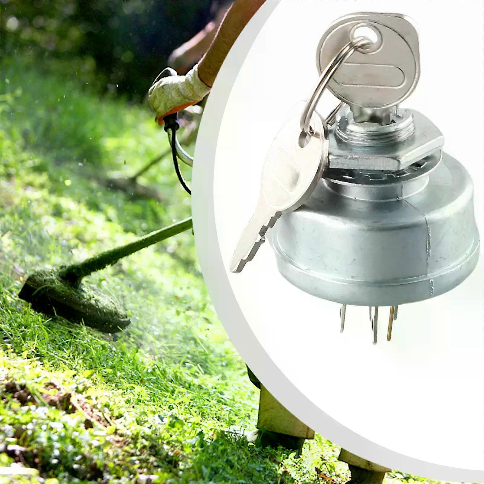 Lawn Mower Ignition Starter 5 Terminal Engine Starter Switch With Key Fits For 725-0267 725-0267A 925-0267A Tractor Mower -xj