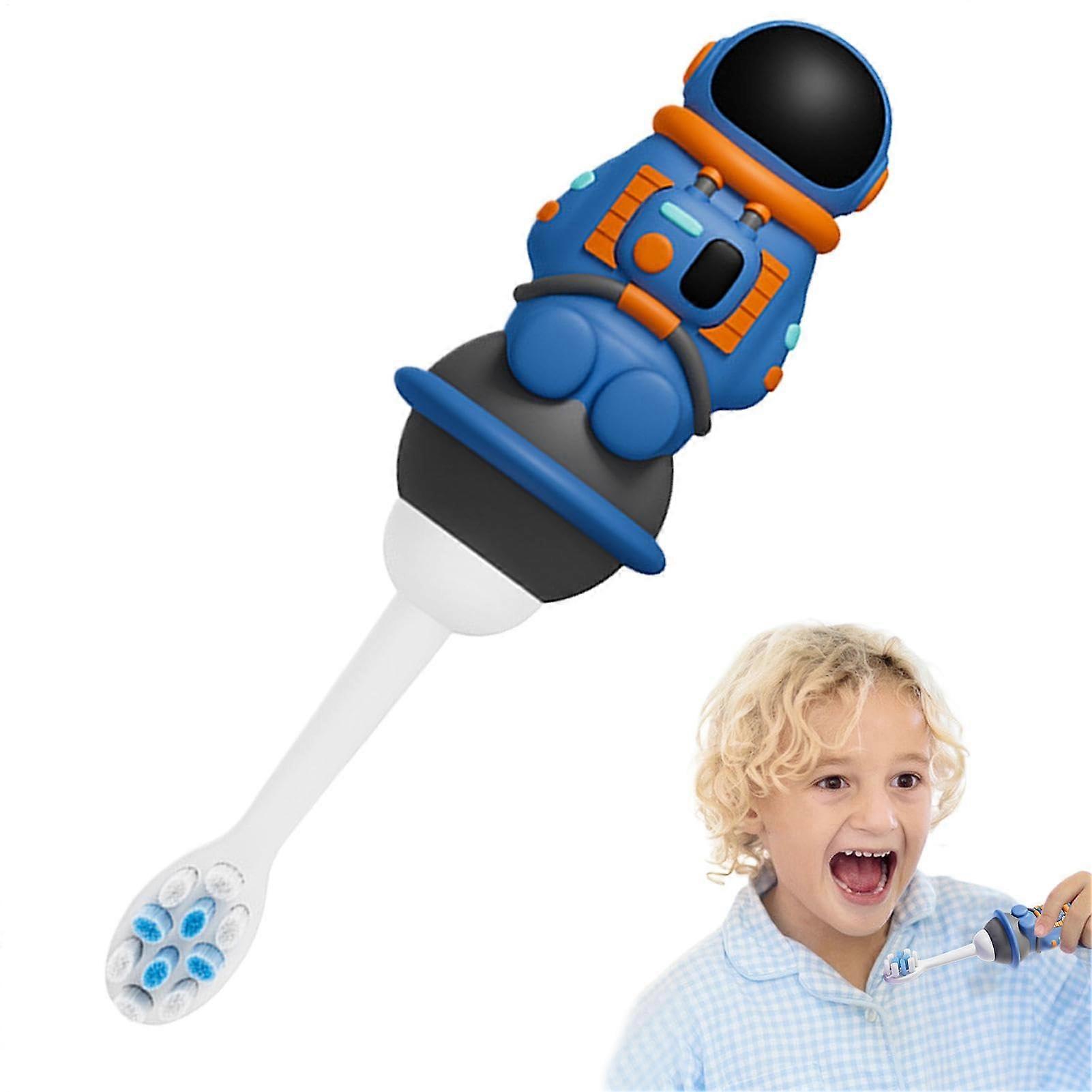 Kids Toothbrush Soft Bristles Non-Slip Handle Travel Size Space Themed For School Camp And Home