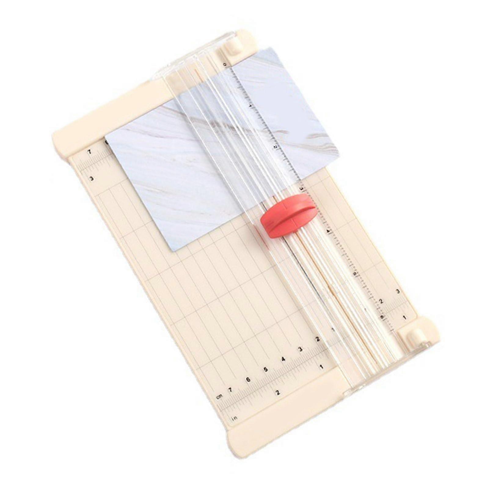 Portable Paper Cutter Efficient Clear Scale Rhombus Craft Home School Studio Plastic