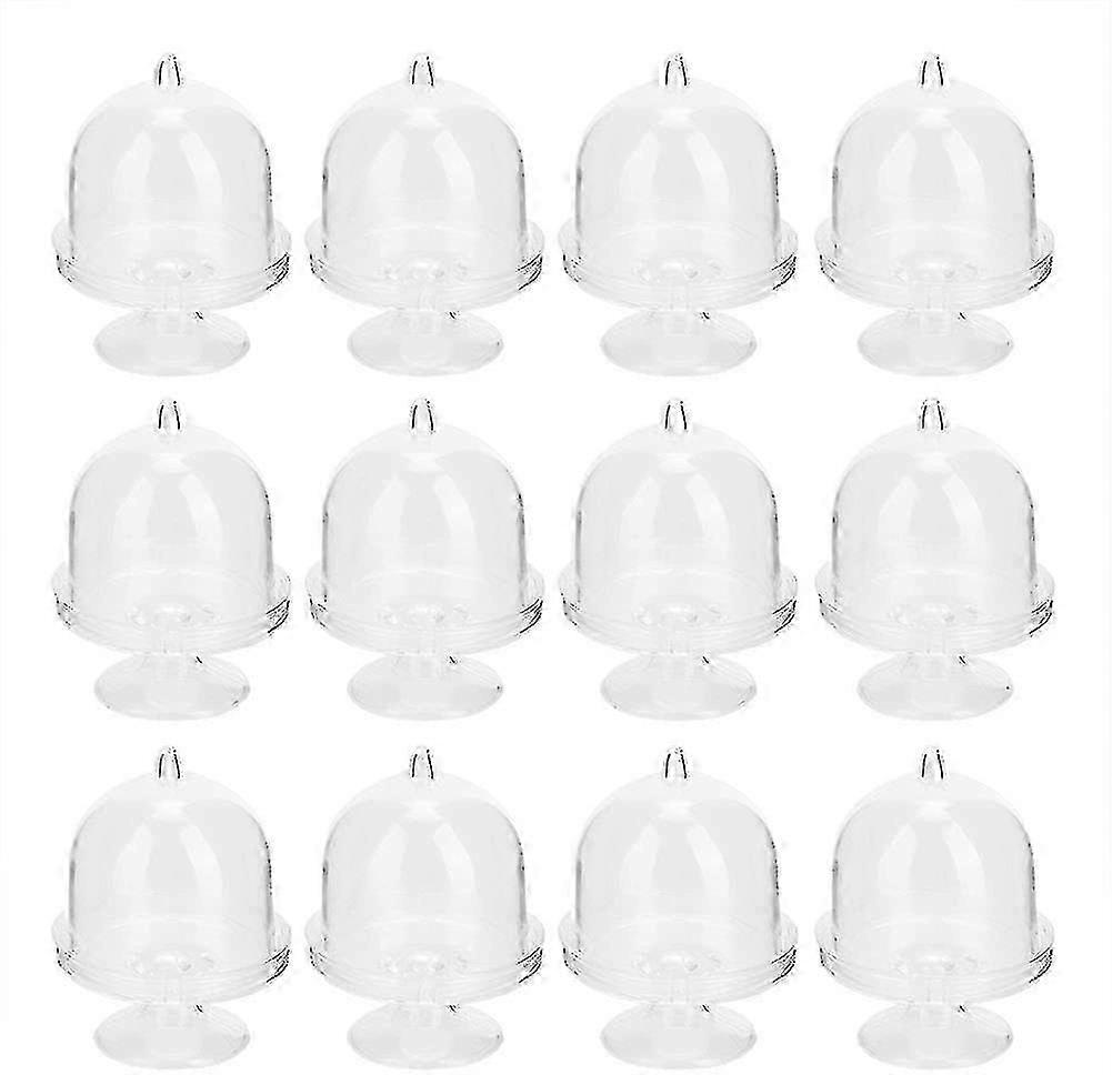 12pcs Transparent Jewelry Boxes with Lid for Small Ornaments and Fillable Design