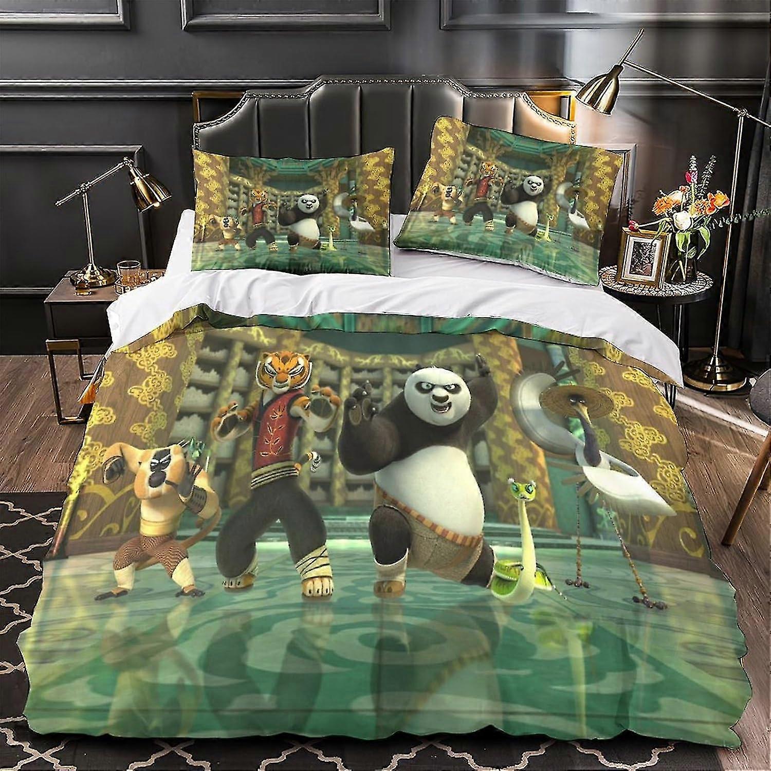 Anime Characters Bedding Set - 3 Pcs Duvet Cover Size Quilt Cover, Modern Design, Double