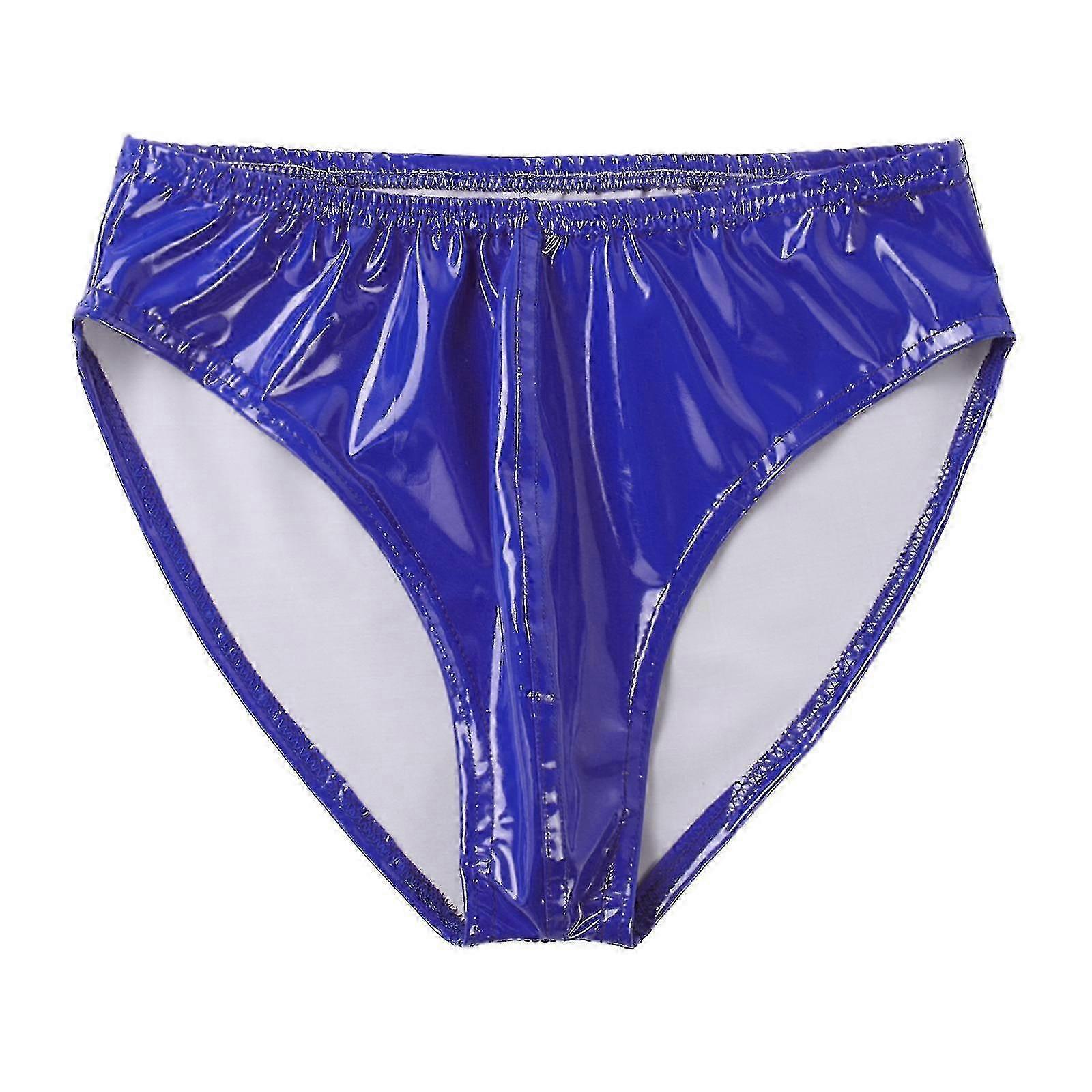 Biancheria intima da uomo in pelle verniciata con elastico in vita per il ballo in discoteca