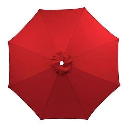 Replacement canopy for patio umbrella, 6 ribs, waterproof, UVresistant (Red, 6Rib)