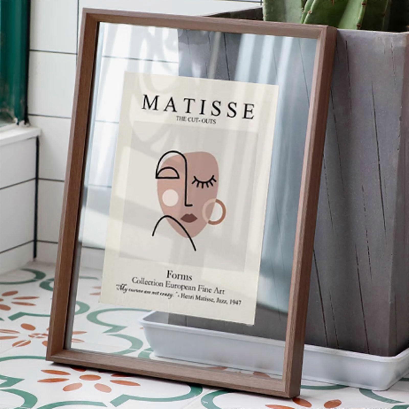 walnut A3, retractable installation, leaf specimen photo frame, embossed glass photo frame