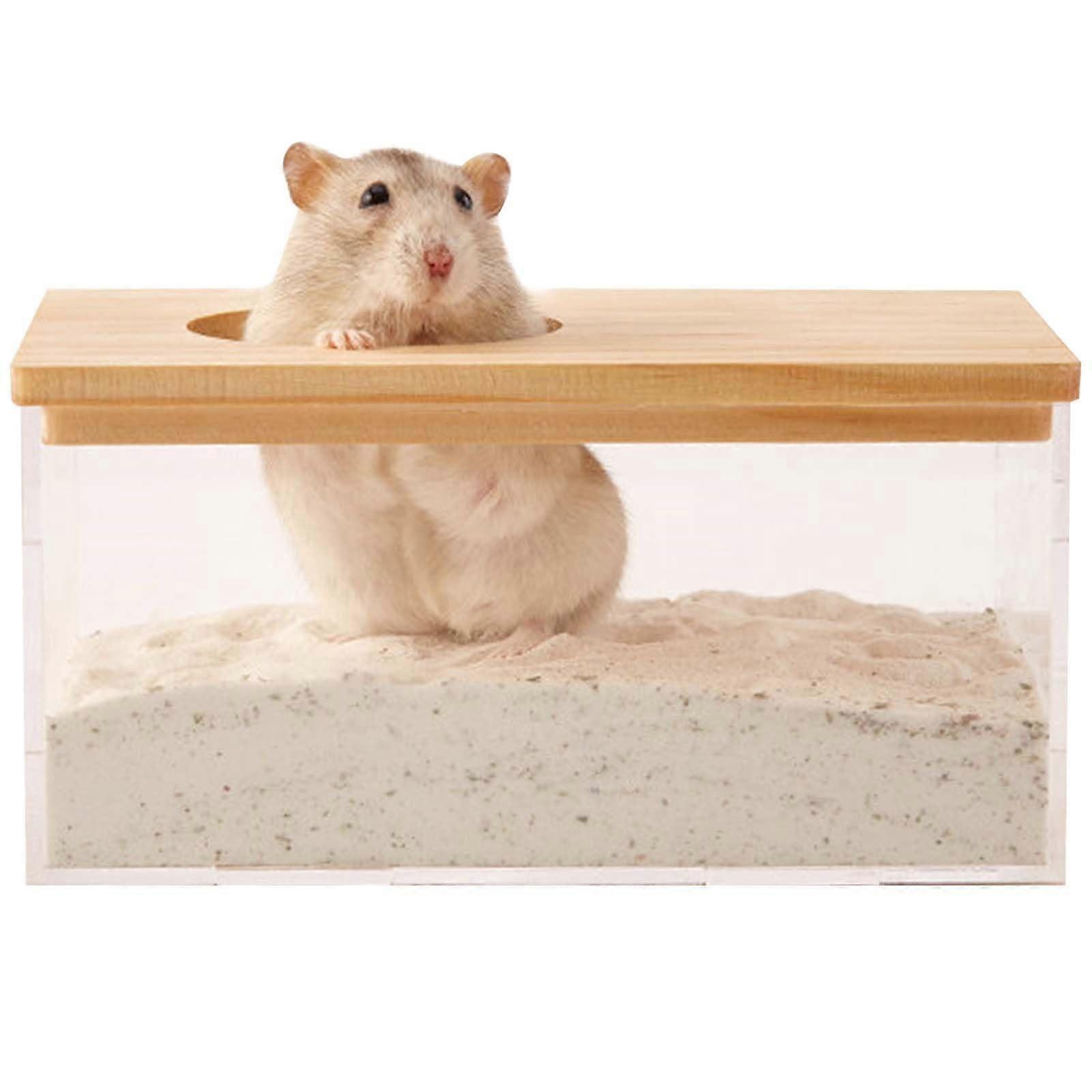 Sand Bath Hamster - Removable Pet Bathtub for Small Animals, Compatible with Hamsters, Guinea Pigs, Ferrets, and Chinchillas (M)