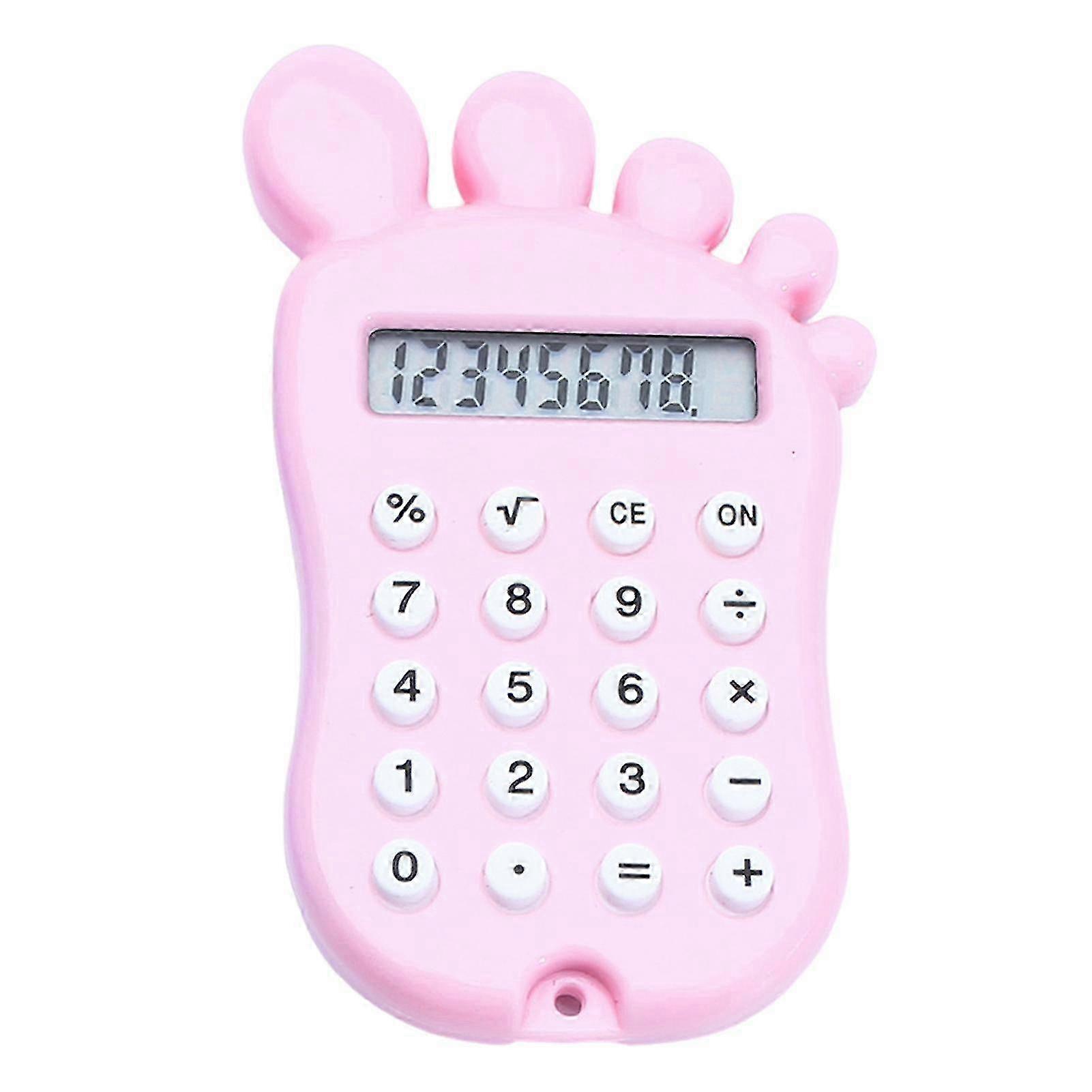 Cute Foot Shape Design 8 Digit LCD Screen Multifunctional Calculator with Comfortable Silicone Buttons