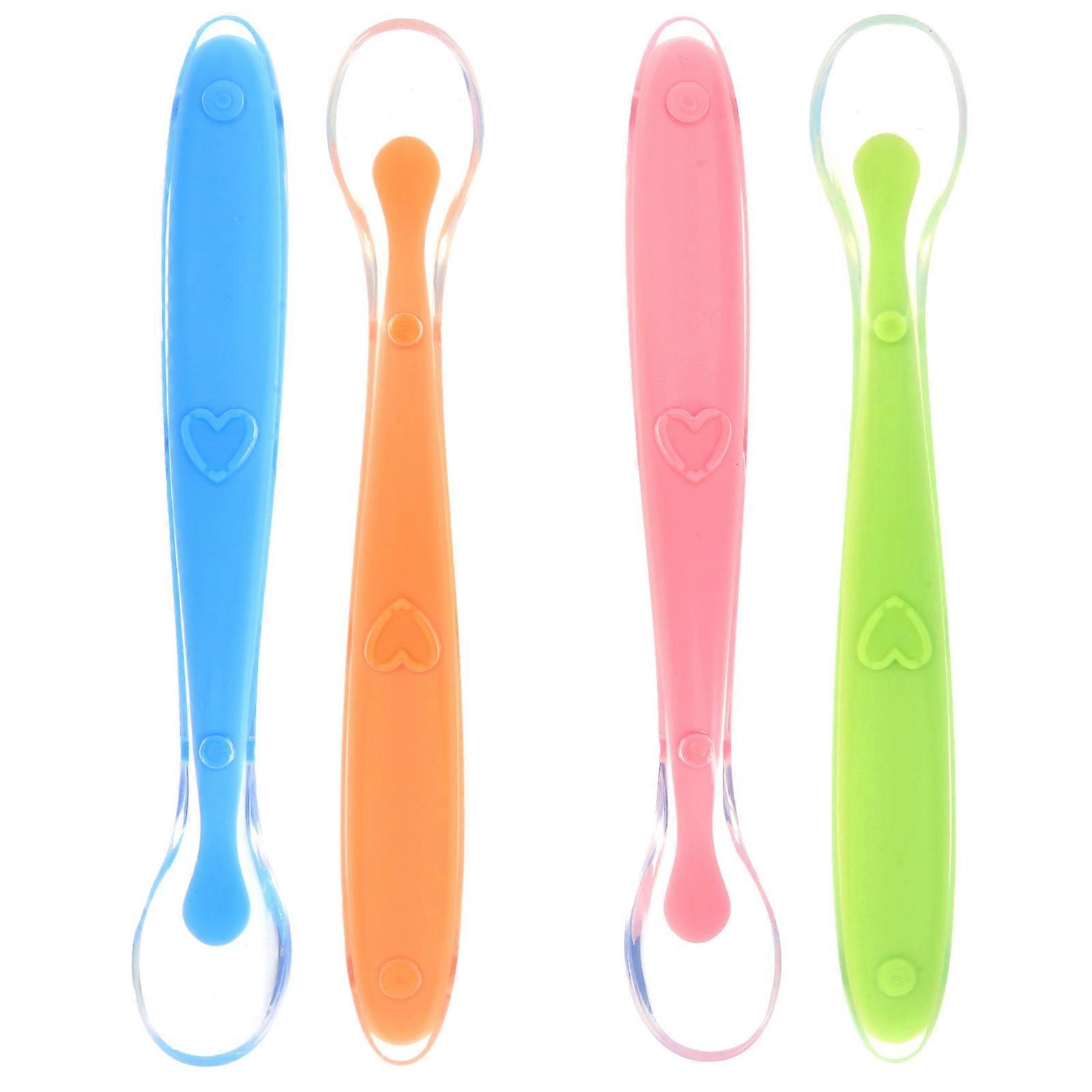 Toddlers Cutlery Bacteria Resistant Feeding Spoons For Babies 4Pcs