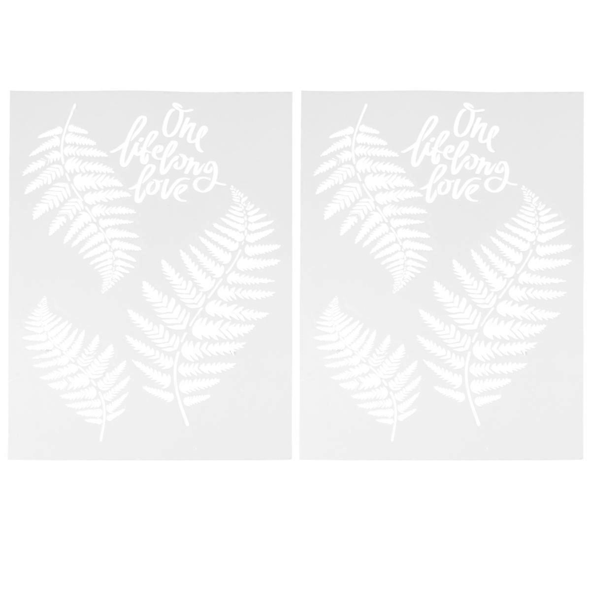 Stencils for Cake Decorating Hollow Out Design Home Cooks 2Pcs White