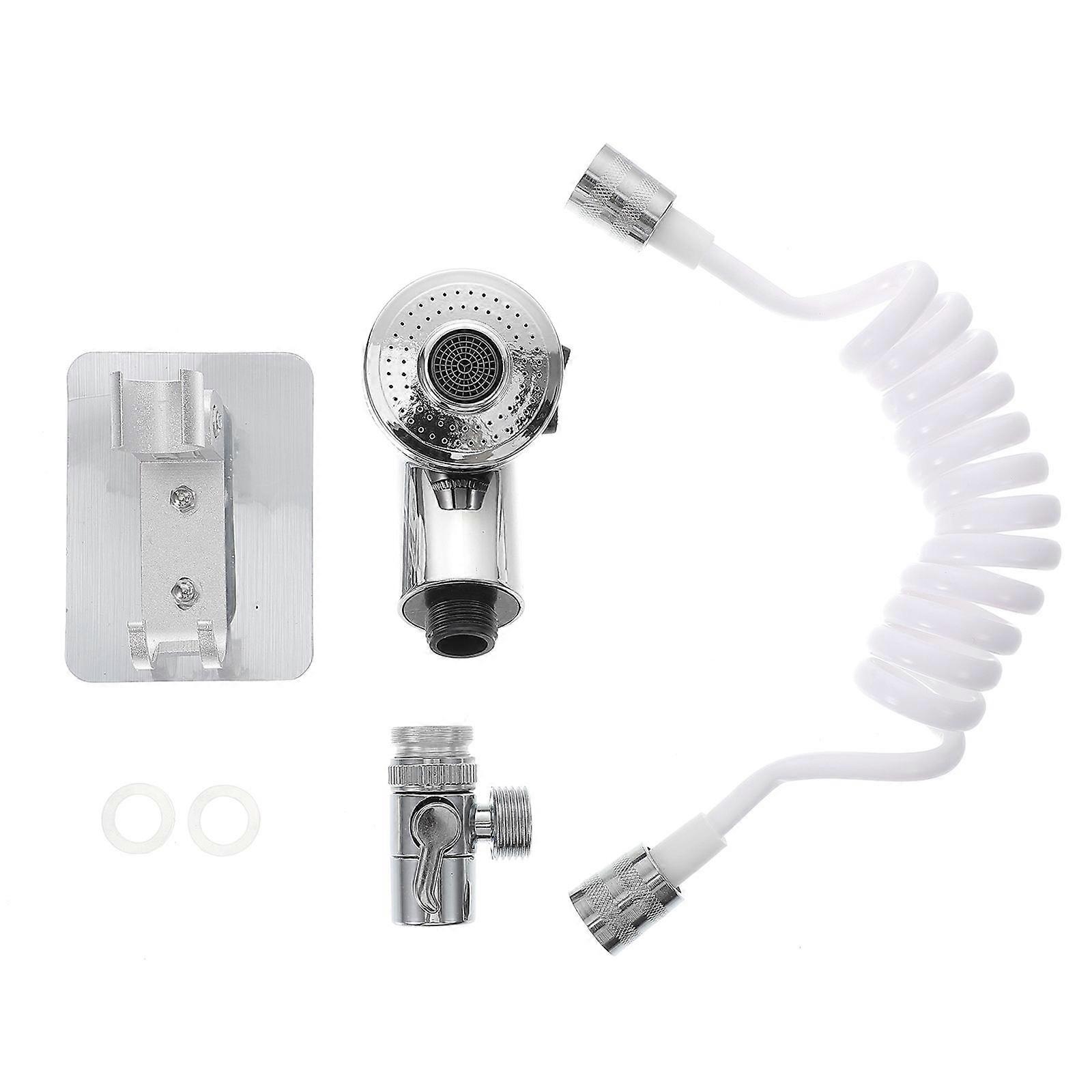 Shower Accessories For Bathroom Telescopic Hand Held Shower Attachment Flexible Hose 15 X 5 X 3 Cm For Travelers 1Pack