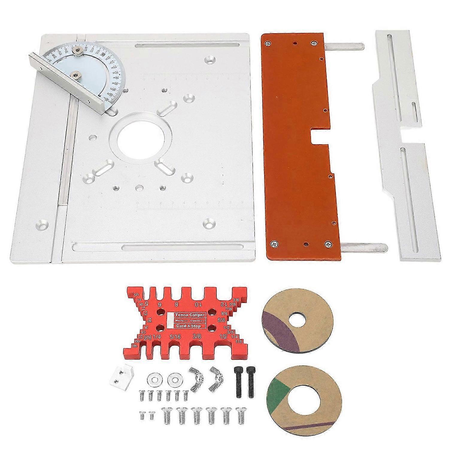 Aluminium Router Table Insert Plate Multifunctional Woodworking Benches Flip Trimming Engraving Table