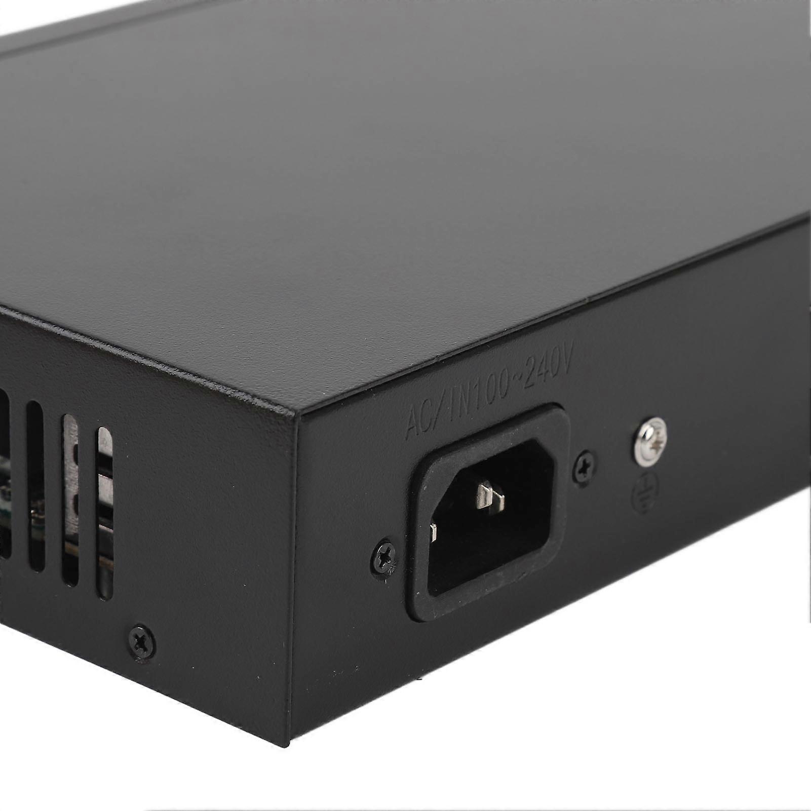 18 Port POE Switch Network Monitoring Excellent Heat Dissipation Noiseless Metal Shell Gigabit Ethernet Switch AC110 To 240V EU Plug