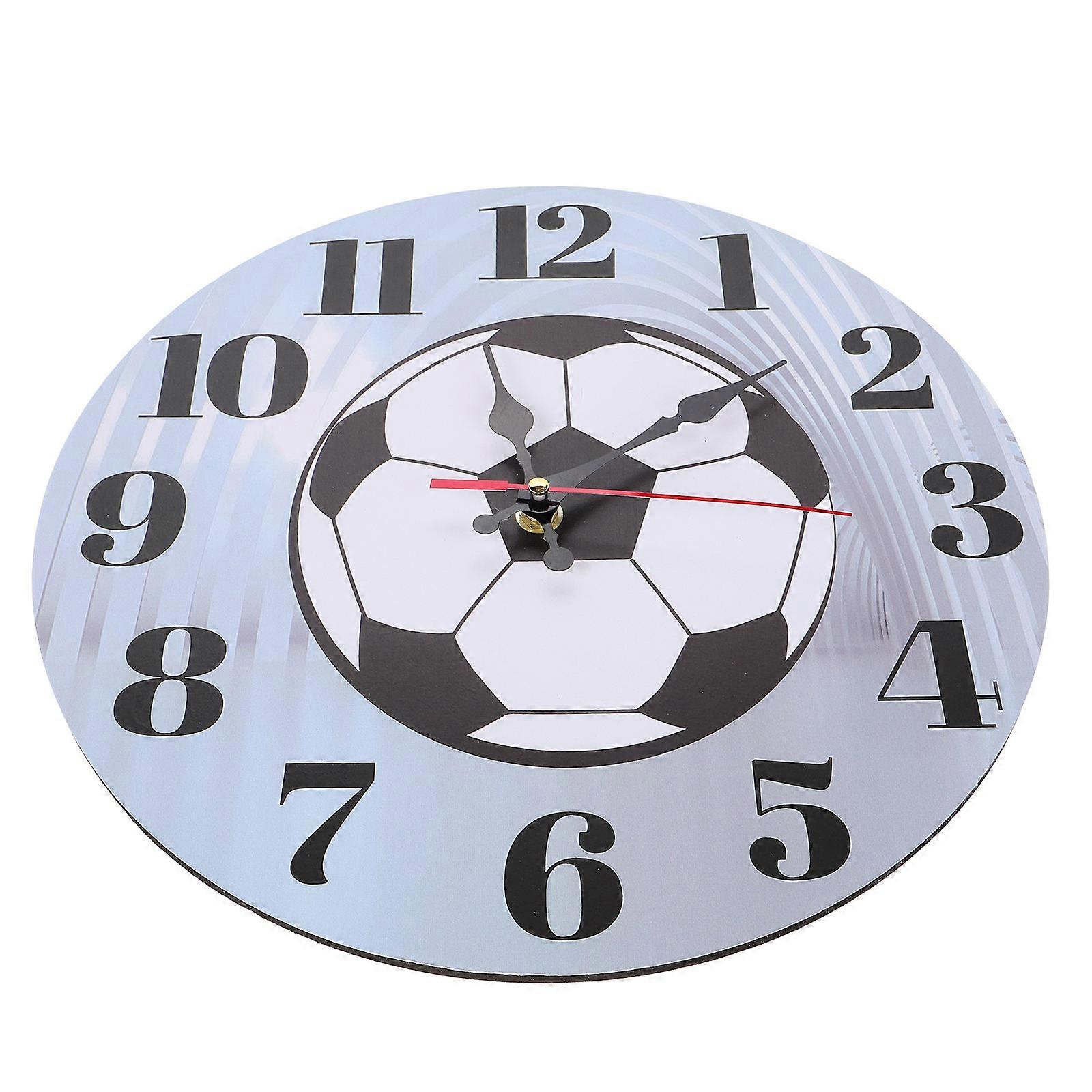 寝室のオフィスタイムを伝えるための丸いサッカーの壁時計密度ボード1セット