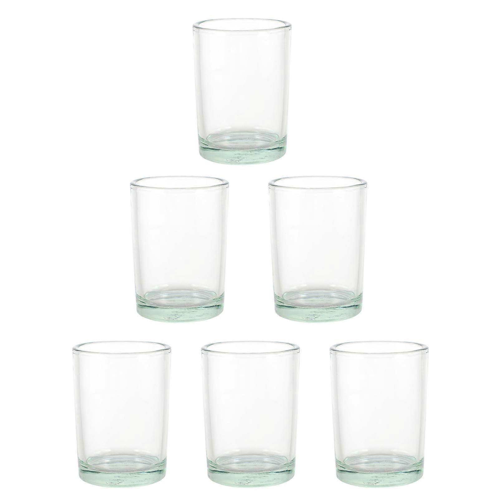 Transparent Glass Cups for Storage Made of Synthetic Material Suitable for Home Hotel and Bar Use 6pcs