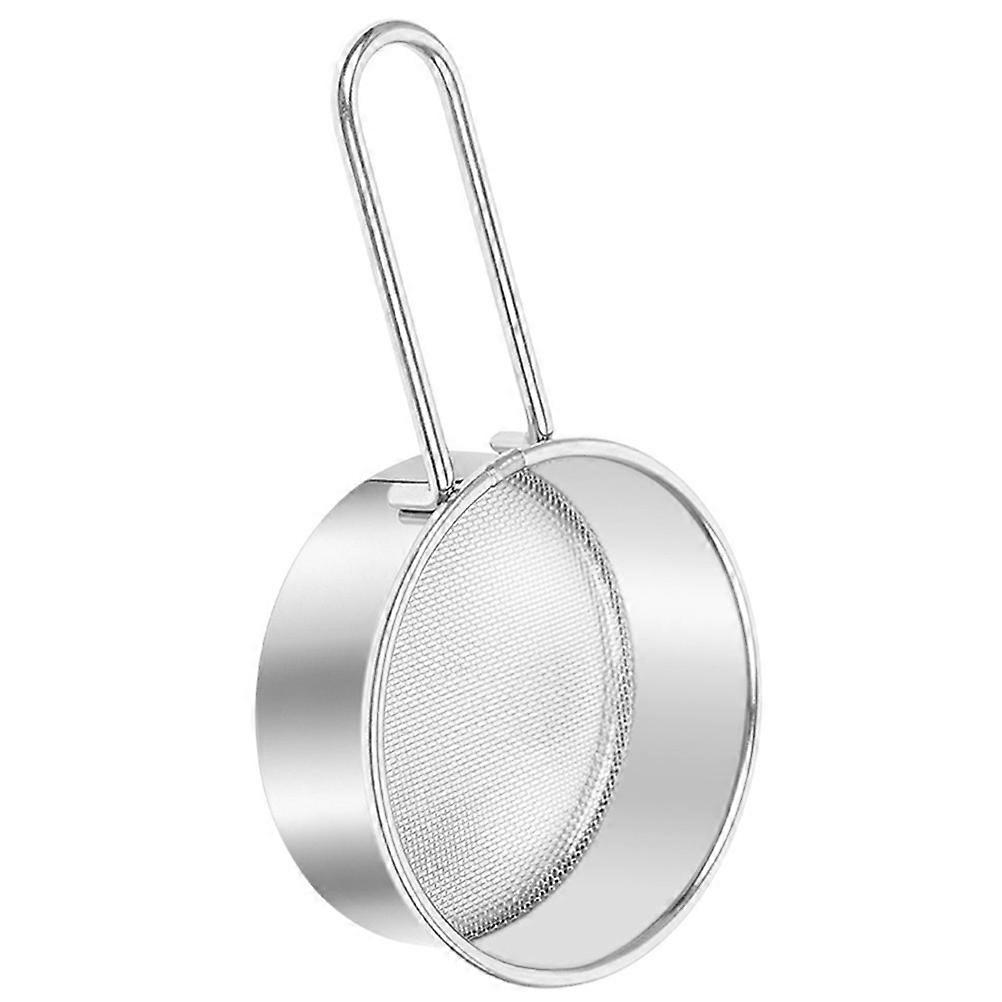 Mesh Flour Sieve Spice Sifter Silver Color 11.50X6.50X2.50CM 1Set