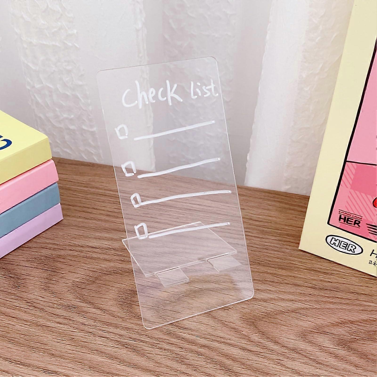 Acryl-Trockenlöschbrett 1# Small Message Board, Portable Desktop Whiteboard, Clear Memo Board for Office Use