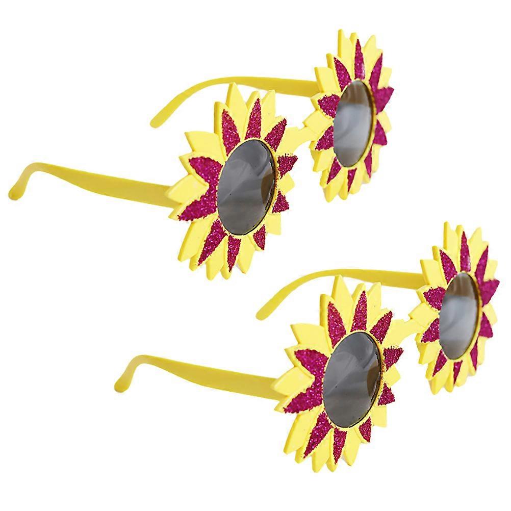 Stylish Sunflower Eyewear for Parties and Decoration ABS Material Assorted Color 2 Pcs