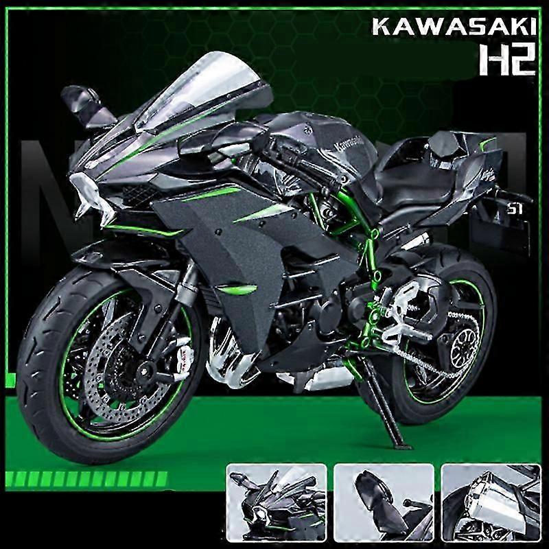 1/9 KAWASAKI H2R 合金 レーシング バイク ダイキャスト ストリート オートバイ モデル シミュレーション サウンド アンド ライト コレクション 子供向けギフト