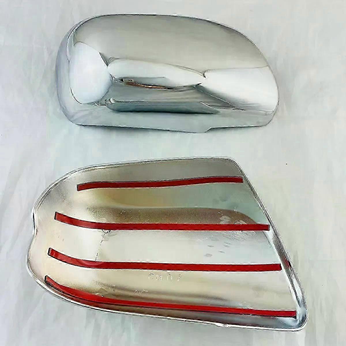 2Pcs Chrome Rearview Accessories Plated Side Door Mirror Cover Trim Paste Style for Compatible Car Model 2007-2010