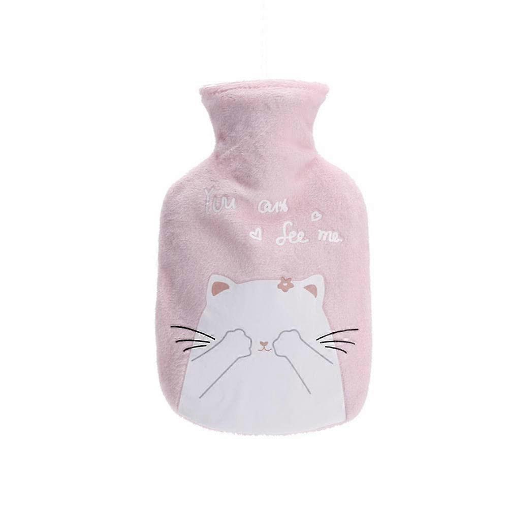 Hot Water Bottle Bag Hand Warmer Cat Pattern Model D Abdominal Pain Relief