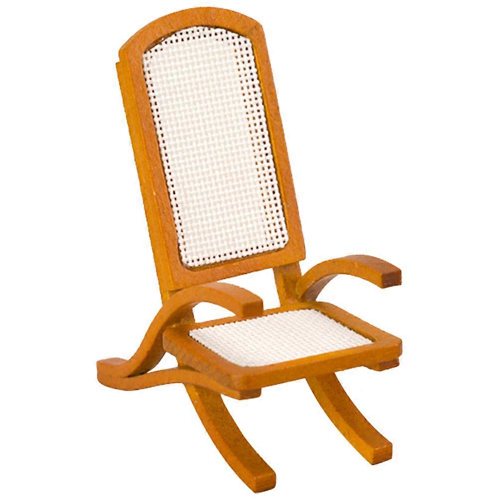 Leisure Design Mini Deck Chair Model Mini House Accessory Photography Prop 4x7x8cm 1Set