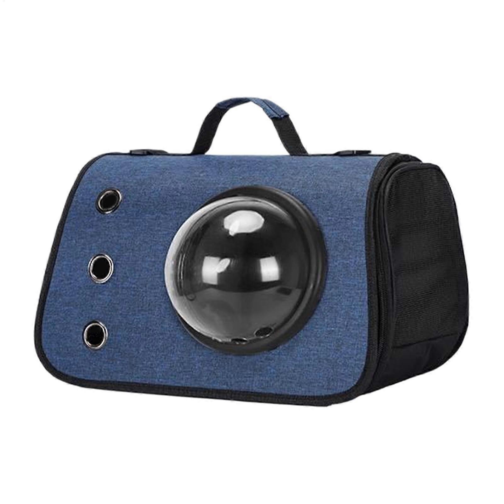 Cat Travel Carrier, Breathable Pet Transport Bag, Portable Foldable Carry Bag for Small to Medium Cats and Dogs, Blue.