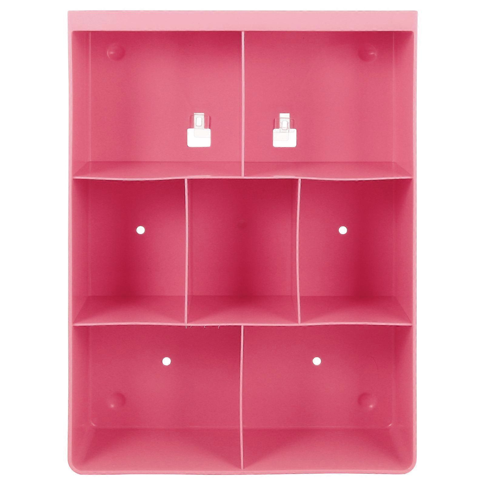 Adhesive Wall Shelf Kitchen Storage Rack Rectangular Simple Practical PP Material Wall Mounted Shelving Unit 33X34X9CM 1Pack