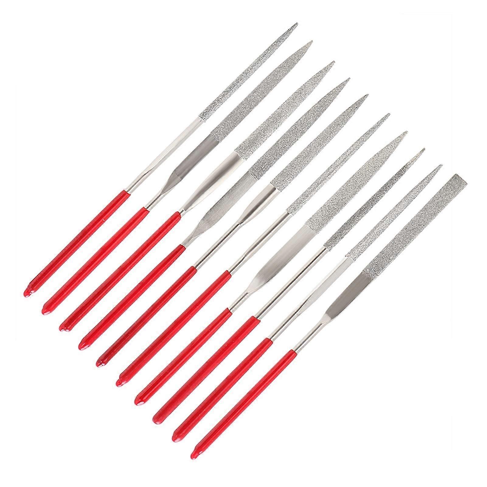 File Set Metal File Set 140mm 10pcs Diamond Needle File Set Hand Tools for Ceramics Glass Gemstones Hobby and Crafts Heavy Duty File