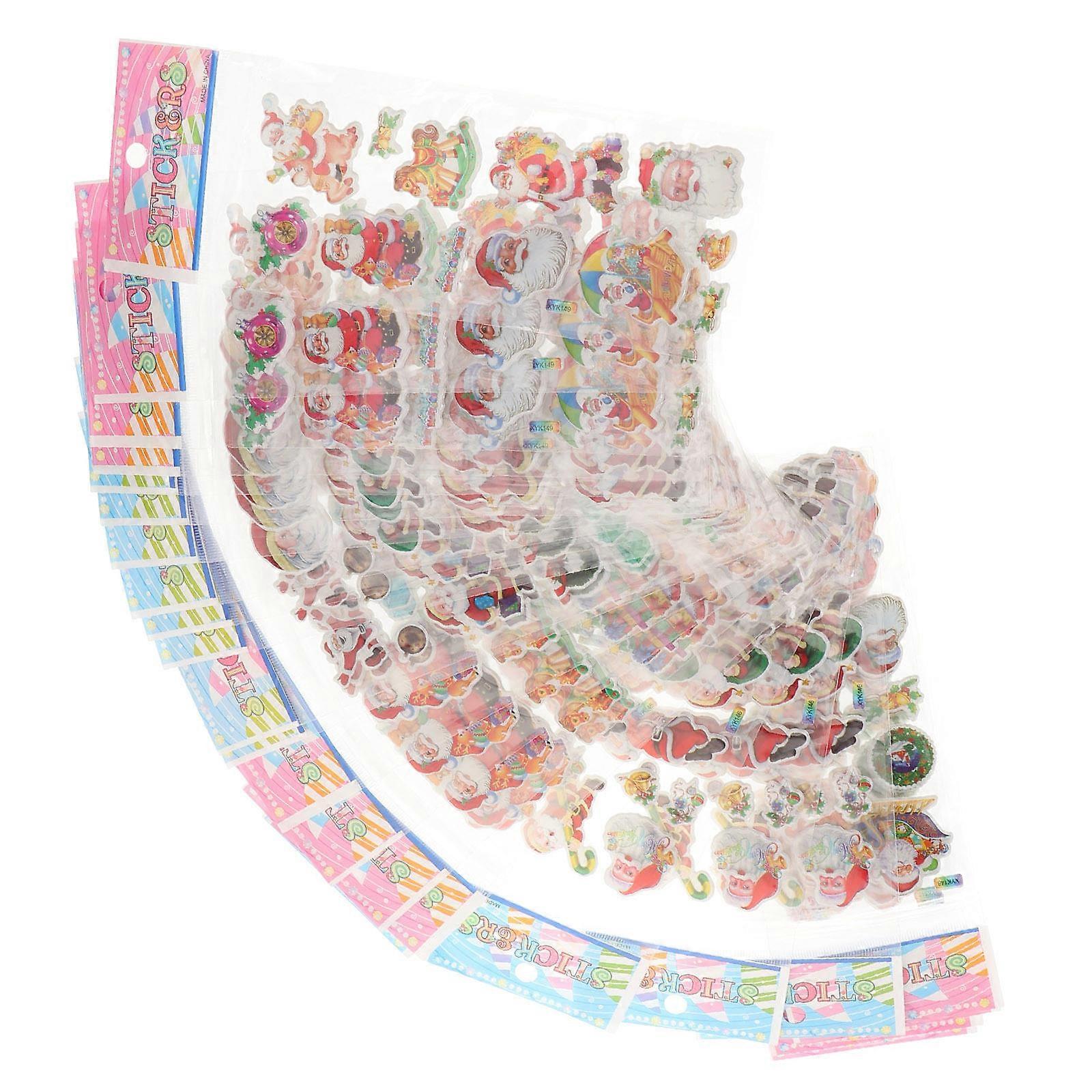 Santa Stickers For Mobile Decoration Children's Stickers Mixed Pattern Decorative 24 Sheets