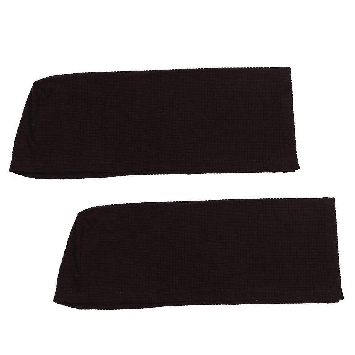 Arm Rest Cover For Sofa Protective Coffee Color Polyester Material Couch Protectors 2Set