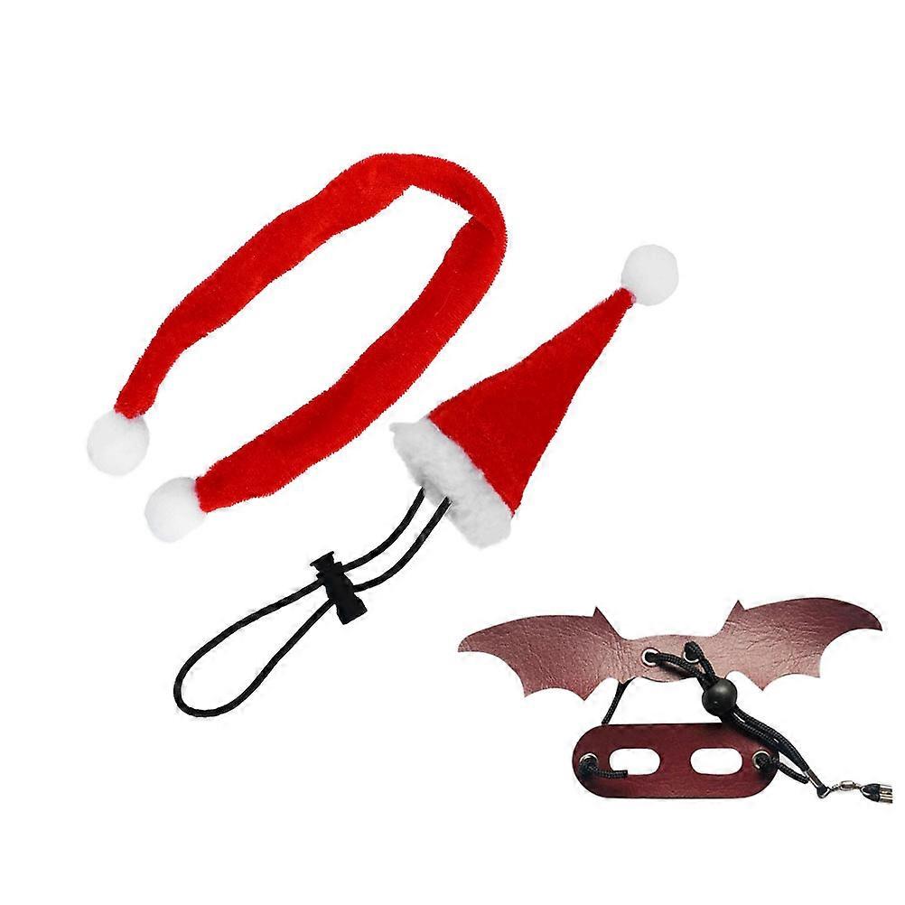 Lizard Christmas Hat and Traction Rope Set for Outdoor Use 1Set Red