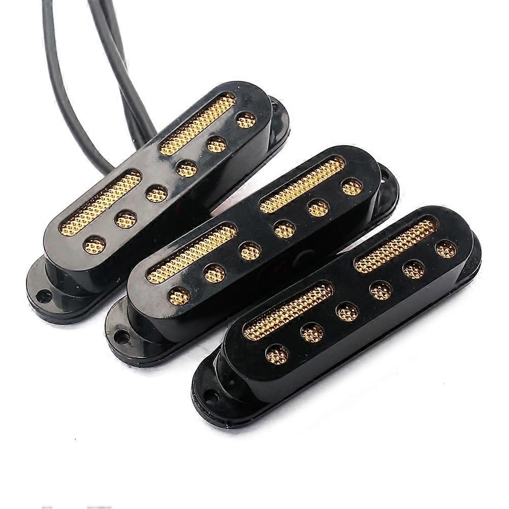 Micros à simple bobinage SSS Standard Guitare électrique à simple bobinage Pièces de bricolage Noir 3Set